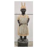 67' Tall Folk Art Black Woman Cook In Apron Carve