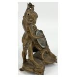 Antique New Haven Figural Cherub Desk Clock