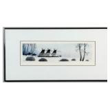 Navajo Benson Halwood Native American Winter Scene