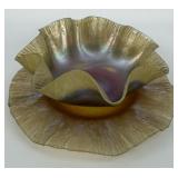 Louis Comfort Tiffany Favrile Art Glass Bowl And U