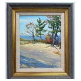 1982 David Tutwiler Indiana Dunes Landscape Oil Pa