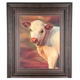 Signed Elliot Framed & Matted Cow Print