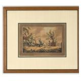 Framed 1773 I.R. Smith London 'Partridge Shooting