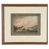 Framed 1773 I.R. Smith London 'Grouse Shooting'