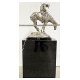 Jumbo Size 'End Of The Trail' Silver-Plated Bron