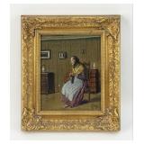 Alois Reichl 'Old Woman' Oil On Board Painting