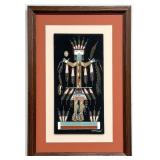 Navajo Artist Mary Thompson 'Rain Dancer' Framed
