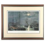 John Stobart 'Chicago' Barkentine Naiad Signed L