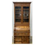 Antique Victorian Walnut & Burl Barrel Cylinder Se