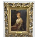 Walter Shirlaw 'The Sketch Book' Oil Painting On