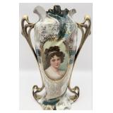Antique Royal Vienna German Handled Portrait Vase