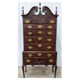 Antique Cherry Queen Anne Highboy Dresser