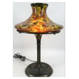 Art Nouveau Autumn Leaves Table Lamp With Lily Pad