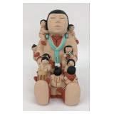 Cleo Teissedre Pottery Navajo Storyteller Figurine