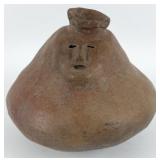 Native American Mississippian Face With Hat Effigy