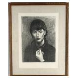 Raphael Soyer 'Girl With Locket' Signed Artist P
