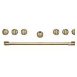Cafe 36' Brushed Brass Handle & Knob Set