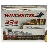 333 Rounds Winchester 22 Long Rifle Rimfire Cartri