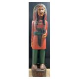 6ï¿½10ï¿½ Tall Teak Wood Painted Indian Sculpture