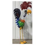 71ï¿½ Metal Bobble Head Rooster Statue