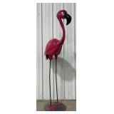 63ï¿½ Metal Flamingo Statue