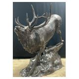 5ï¿½ Cast 12 Point Elk Statue