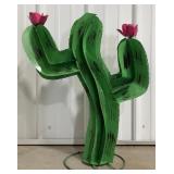 23ï¿½ Metal Cactus Statue