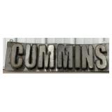 30.5" Cummins Single Sided Metal Sign