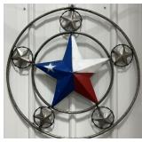 28" Texas Lone Star Single Sided Metal Sign