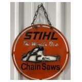 12" Stihl Chain Saws Single Sided Metal Sign