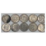 (10) U.S. 1776-1976 & 1978 Eisenhower Dollar Coins