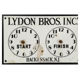 Lydon Bros. Inc. Start & Finish Time Single Sided