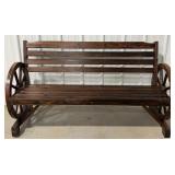 4ï¿½8ï¿½ Wooden Wagon Wheel Bench