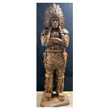 7ï¿½ Tall Teak Wood Full Size Indian Sculpture