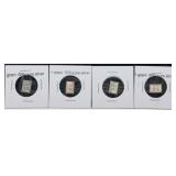 (4) 1 Gram .999 Pure Silver Bars