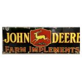 John Deere Farm Implements Double Sided Metal Sign