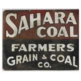 Vtg. DST Sahara Coal Farmers Grain & Coal Sign