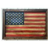36' American Flag Single Sided Wood Sign