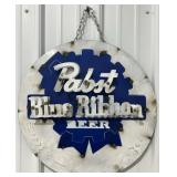 21' Pabst Blue Ribbon Beer Single Sided Metal Sig
