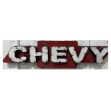 40' Chevy Single Sided Metal Sign