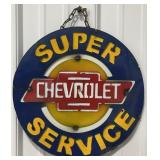 15' Chevrolet Super Service Single Sided Metal Si