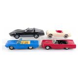 Testors Corvette, Cragstan Thunderbirds, and Corve