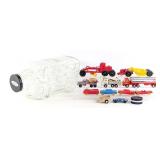 Large Glass Antique Car Container with Toys