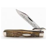 1977 Case XX Blue Scroll Stag Cheetah 5111 1/2