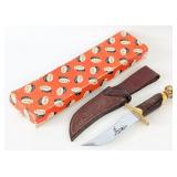 Case XX Stag Kodiak Bear Bowie Knife w/ Sheath & B