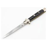 9in Rostfrei Horn Handle Stiletto Switchblade Knif