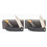 (2) NIB tecX X Pro II Synth Black Folding Knives