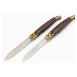 (2) Rostfrei Brass Smooth Wood Leverlock Switchbla