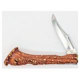 Valor Colosses J-303 Faux Stag Lockback Knife