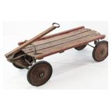 Early Primitive Coaster Wagon with Brake